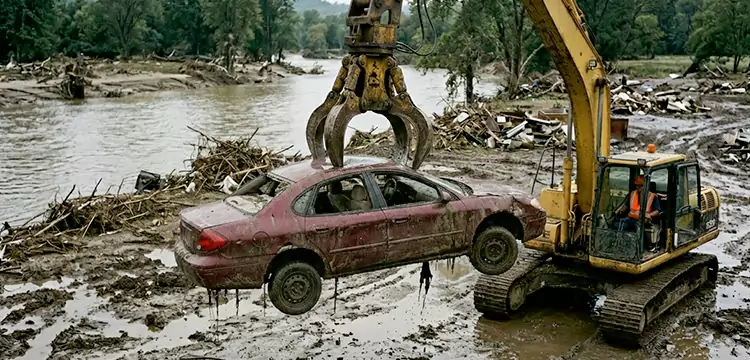Flood-Damaged Junk Car Disposal in Dallas